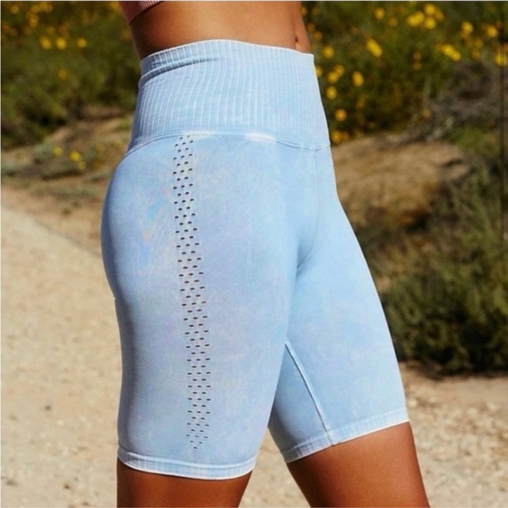 🆕 Free People Good Karma Bike Short XS/S High-rise Harbor Blue
